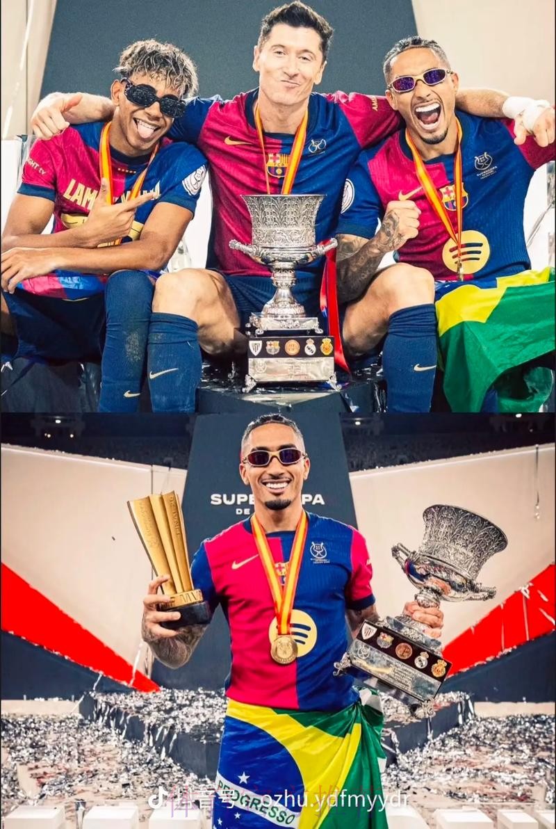 拉菲尼亚梅开二度，巴萨逆转皇马夺西超杯冠军！